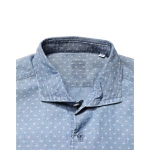 Domenico Tagliente Blue Long Sleeve Collared Casual Men's Shirt